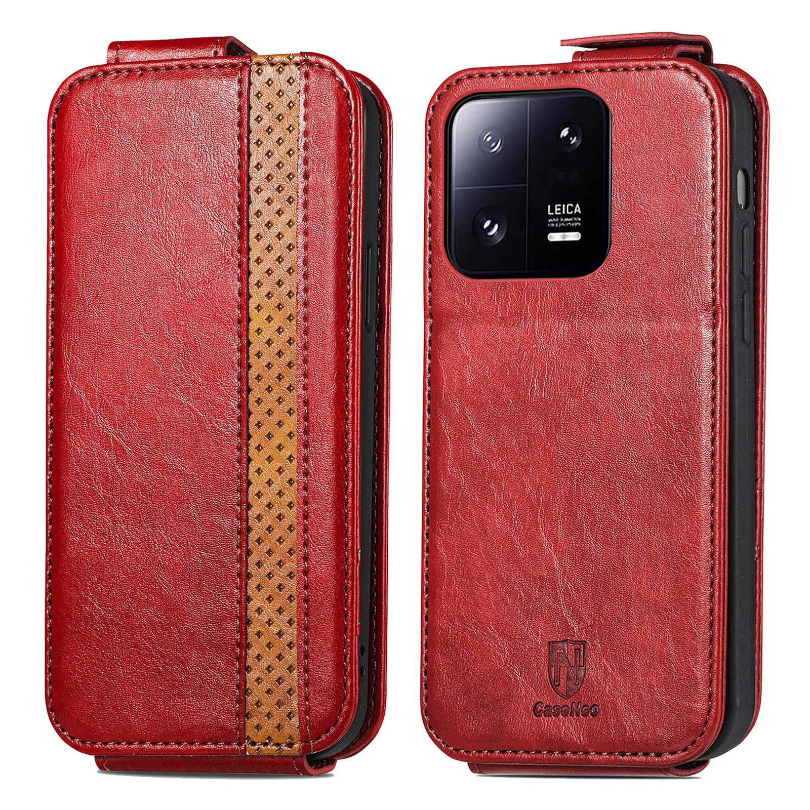 CASENEO 003 Series For Xiaomi 13 Pro 5G Drop Protection Phone Cover Splicing Style PU Leather Flip Phone Stand Case with Card Slot CASENEO 003 Series For Xiaomi 13 Pro 5G Drop Protection Phone Cover Splicing Style PU Leather Flip Phone Stand Case with Card Slot